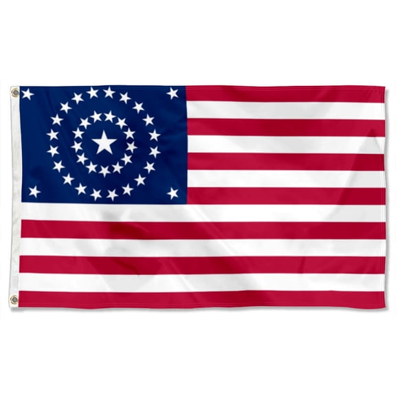 USA Flag 38 Star concentric circles Polyester 3x5 FT banner
