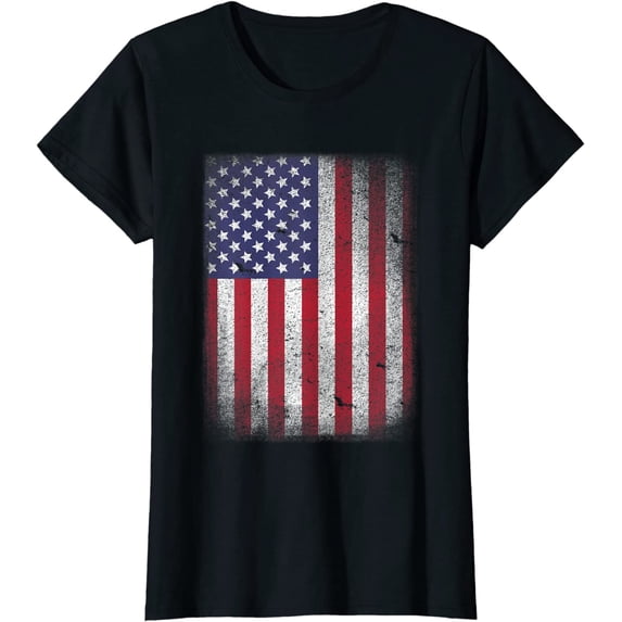 USA Flag 4th July American Red White Blue Star Stripes 4 Day Gift T-Shirt