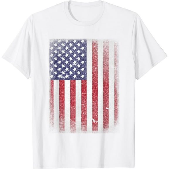 USA Flag 4th July American Red White Blue Star Stripes 4 Day T-Shirt