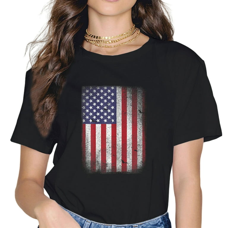 Usa Flag T-Shirt 4th July Fourth Red White Blue Star Stripes Usa Flag T-Shirt 4th July Fourth Red White Blue Star Stripes