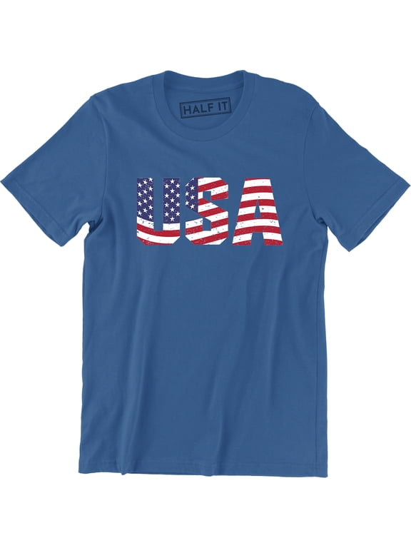 USA Flag 4th of July Independence Day American Flag Men's Tee Shirt