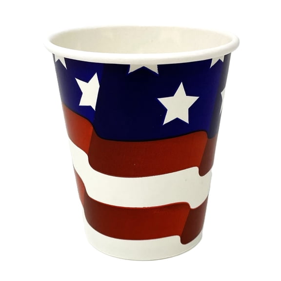 USA Flag 4th of July Patriotic Election Democrat Republican Party Decoration Cups - Pack of 8