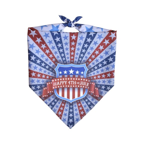 USA Flag Adjustable Cat Dog Bandana Cute Washable Kerchief Scarf for Memorial Day July Independence Day Patriotic Pet Triangle Bib Fashion Accessory Scarf Gift for Puppy Kitten Small Dog,E