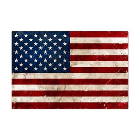USA Flag Allied Military Metal Sign