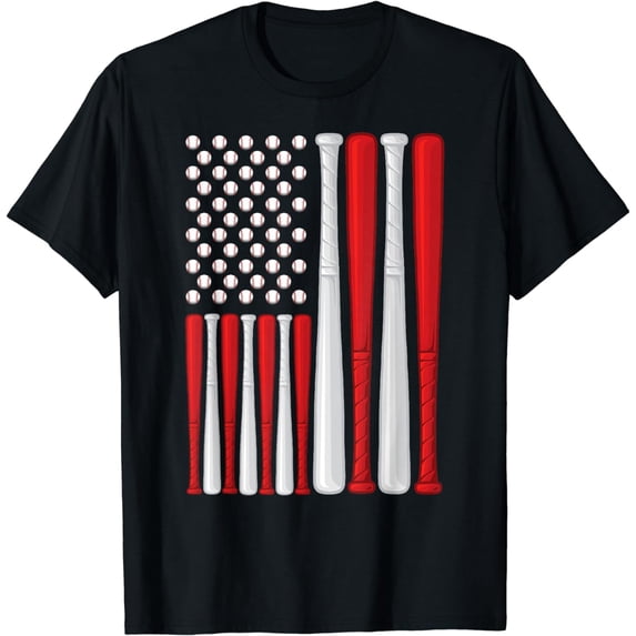 USA Flag - American Baseball Flag - Vintage Baseball Flag T-Shirt