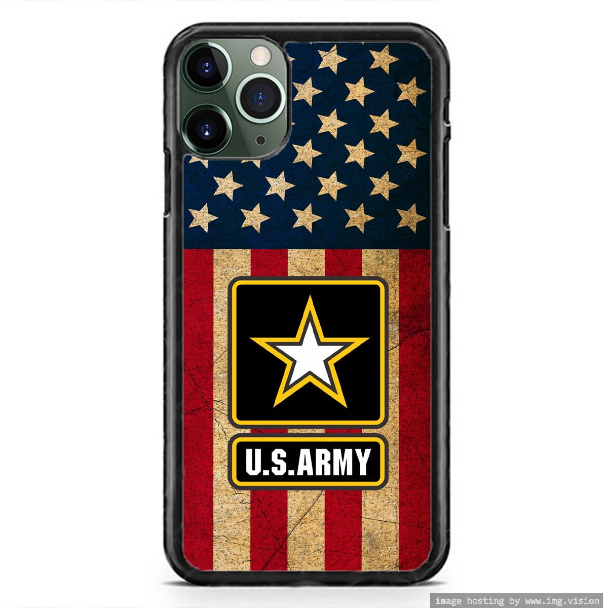 USA Flag Army Military Forces Soldier Shockproof Hard Rubber Custom Case Cover For iphone 15 Pro