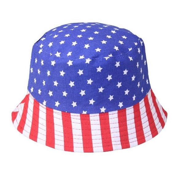 USA Flag Bucket Style Summer Hat Men Women Teens
