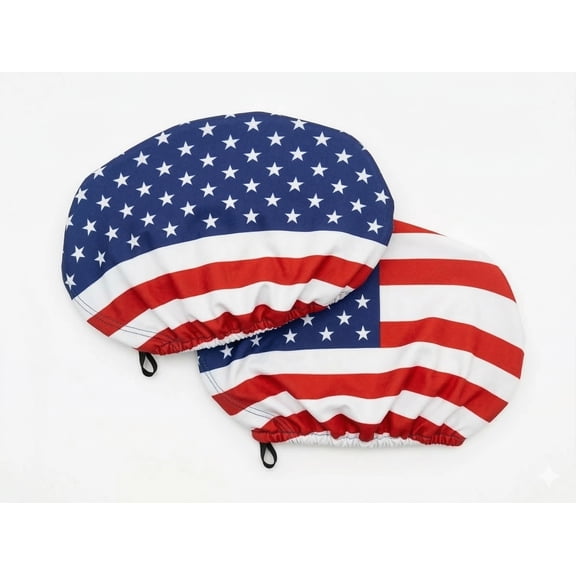 USA Flag Car Mirror Cover Patriotic Vehicle Accessory