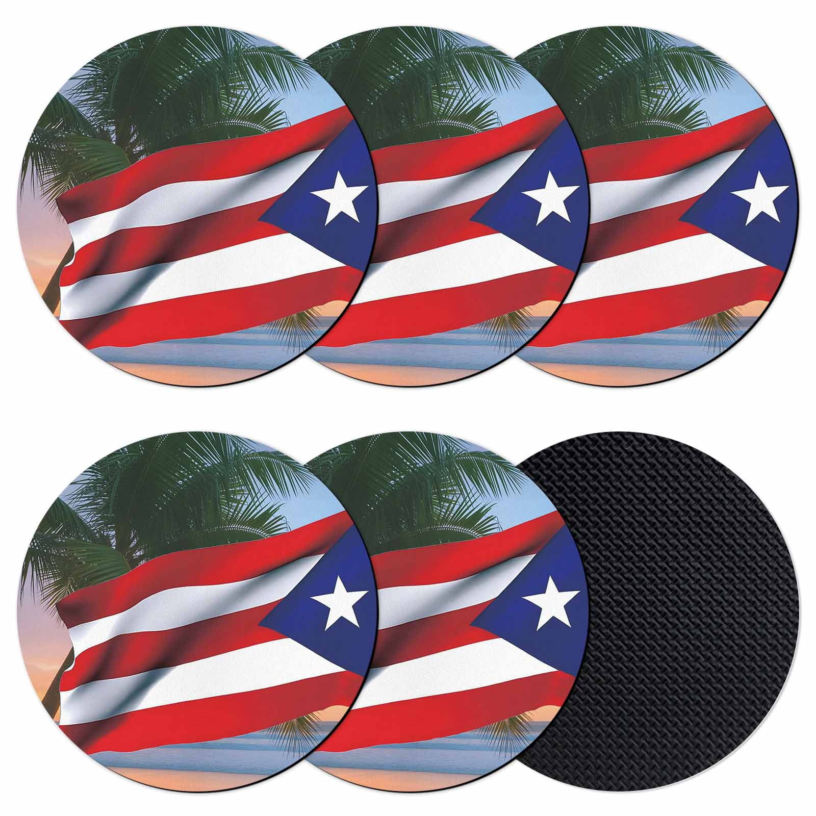 USA Flag Coasters Set of 6, Absorbent Coasters for Drinks, Vintage ...