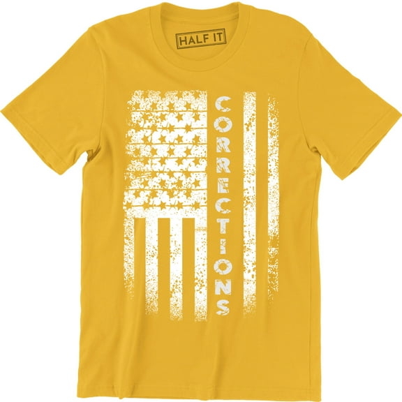 USA Flag Corrections Correctional Officer Men's Prison Guard T-Shirt