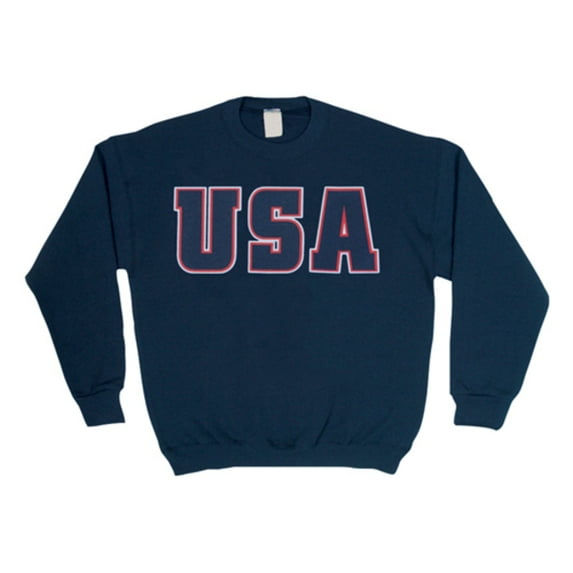 Usa Flag Crewneck Sweatshirt Navy - Medium
