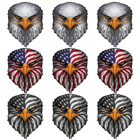 USA Flag Decal, Patriotic American Flag Bald Eagle Sticker, Waterproof Patriotic Vinyl Sticker for Trucks, Cars, Laptop, Cooler