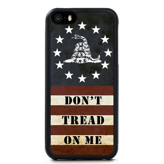 USA Flag Don't Treat On Slim Shockproof Hard Rubber Custom Cover For iPhone 13 Mini