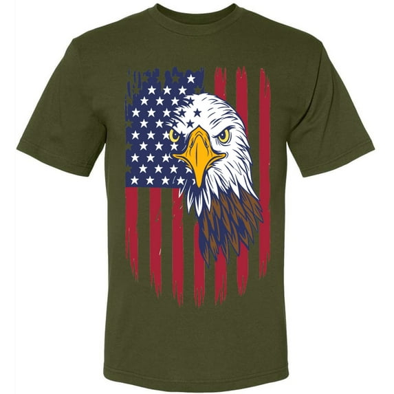 USA Flag Eagle Printed T-Shirt | 4Th of July Patriotic American Independence Day Freedom Shirt for Men & Women