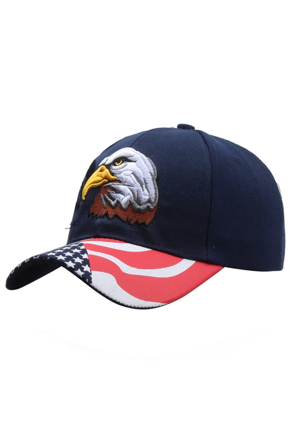 USA-Flag Eagles-Hat American Baseball-Cap Embroidered
