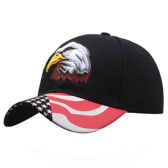 USA-Flag Eagles-Hat American Baseball-Cap Embroidered