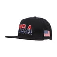 thumbnail image 1 of USA Flag Embroidered Flat Brim Baseball Cap, Unisex Hip‑Hop Snapback Sun Hat For Street Dancing Casual Wear, 1 of 8