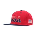thumbnail image 1 of USA Flag Embroidered Flat Brim Baseball Cap, Unisex Hip‑Hop Snapback Sun Hat For Street Dancing Casual Wear, 1 of 8
