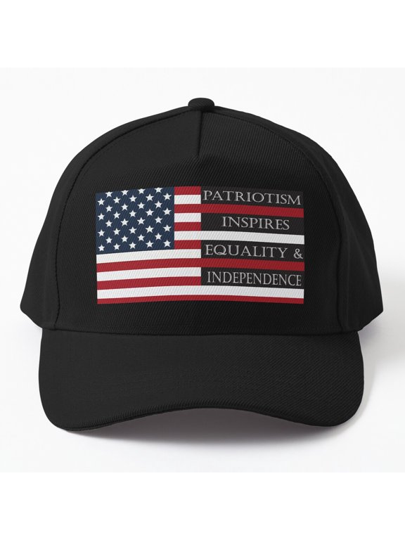 USA Flag Equality Independence Baseball Cap, American Values Graphic Design, Classic Hat
