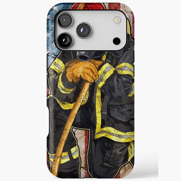 USA Flag Firefighter Tired Fight For Dad iPhone Case 17 11 12 13 14 15 16 Pro Max