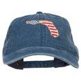 thumbnail image 1 of USA Flag Florida Map Embroidered Washed Buckle Cap - Navy OSFM, 1 of 5