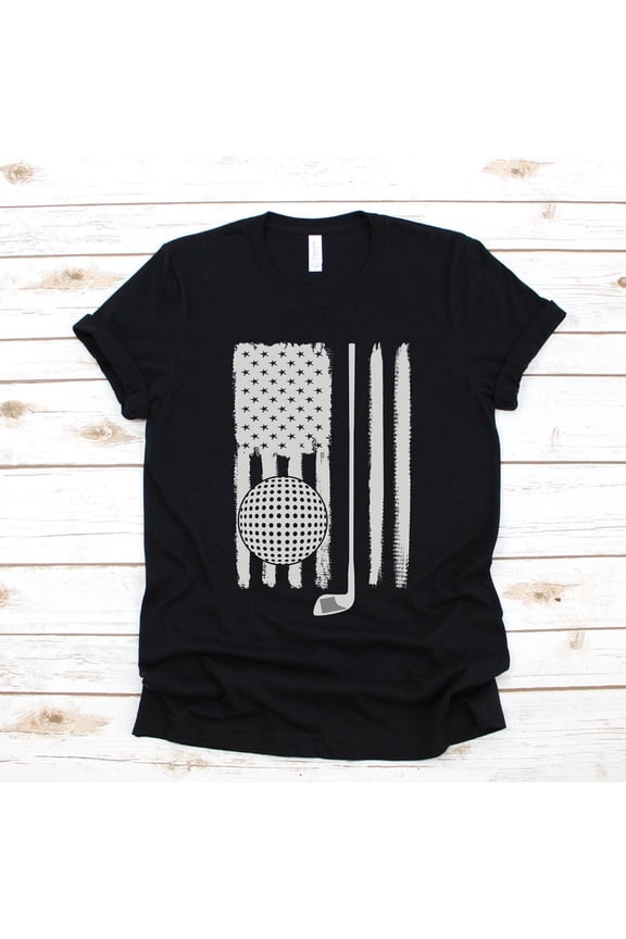 USA Flag Golf American Patriotic Golfer Independence Day Tee Shirt,for unisex up to size 5XL