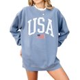 thumbnail image 1 of USA Flag Graphic Sweatshirt for 4th of July – Unisex Pullover for Women and Men, 80% Cotton, Perfect for Independence Day, 1 of 4