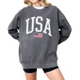 thumbnail image 1 of USA Flag Graphic Sweatshirt for 4th of July – Unisex Pullover for Women and Men, 80% Cotton, Perfect for Independence Day, 1 of 4