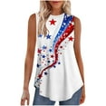 thumbnail image 1 of USA Flag Graphic Tank for Women 4th of July Sleeveless Casual Independence Day Tanks Tops Vintage American Flag Crewneck Tunic Camis Shirts Curved Hem Loose Fit Patriotic T-Shirts Independence Day, 1 of 6