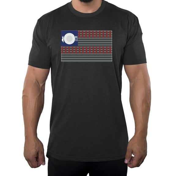 USA Flag Grill T-shirt, Men's 4th of July Shirts, Graphic Tees for Men - Charcoal MH200PATRIOT S10 M