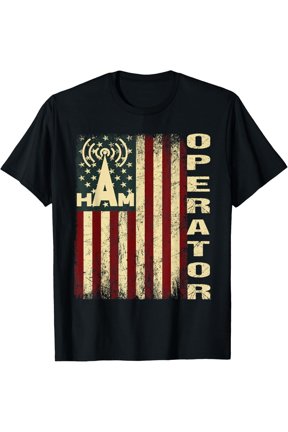 USA Flag Ham Radio Operator T-Shirt
