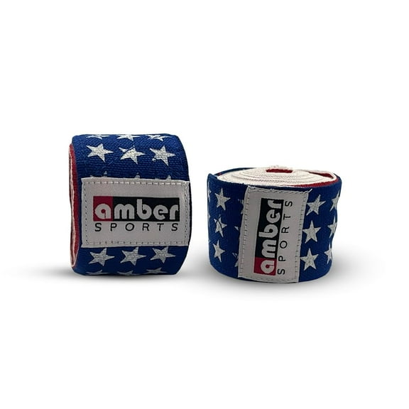 USA Flag Handwraps, 180 inch Breathable Polyester Boxing Wraps for MMA, Kickboxing, Muay Thai, Training, Wrist & Knuckle Support, Machine Washable, Sold as a Pair
