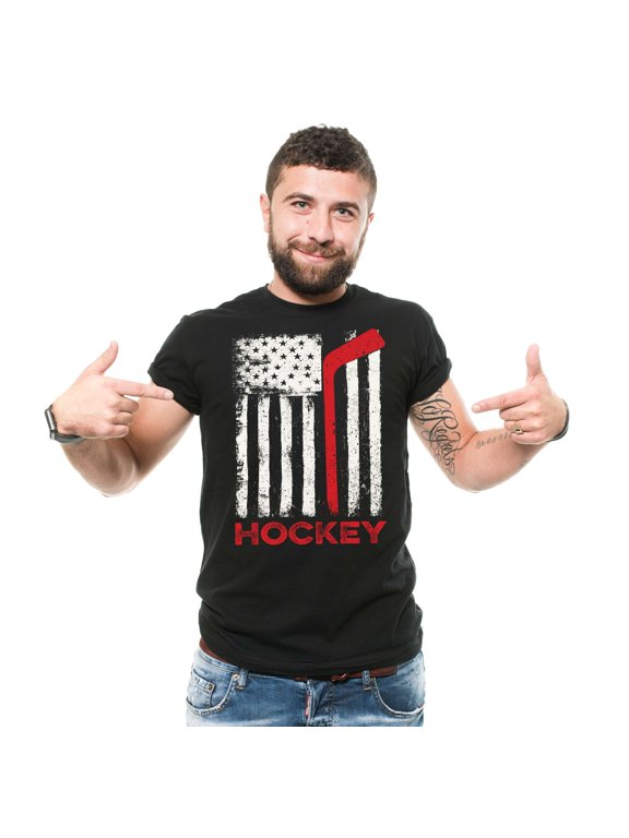 USA Flag Hockey Flag T-Shirt American Team Hockey USA Flag T shirt USA Hockey Fan T-shirt