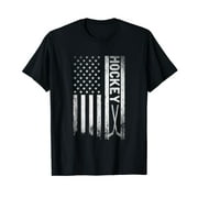 USA Flag Hockey Stick Patriotic Goalie Gift Ice Hockey T-Shirt