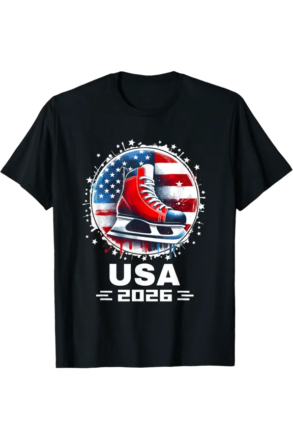 USA Flag Hockey Team Fan Graphic T-Shirt