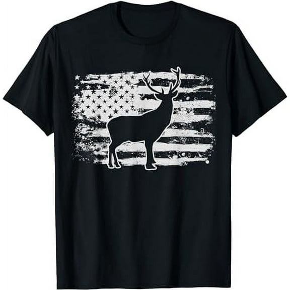 USA Flag Hunter Hunting Deer Gift for Hunters T-Shirt