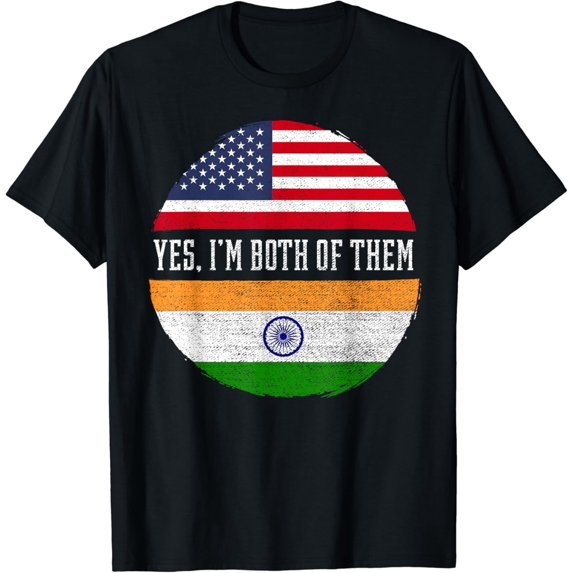 USA Flag India Heritage DNA T-Shirt mens t shirt,black,women,funny,misfits,men,journey