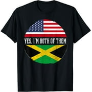 USA Flag Jamaica Heritage DNA T-Shirt
