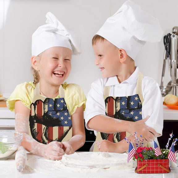 USA Flag Kitchen Cooking BBQ Chef Apron, Clearance, Amercan Flag Apron for Men, Women - Dad Presents, Presents for Men - Birthday, Mothers Day Presents for Mom, Wife, Husband, Brother, Friends(E)