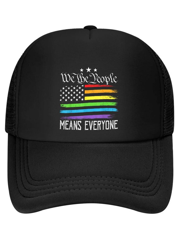 USA Flag LGBTQ Equality We the People Means Everyone Pride Baseball Cap