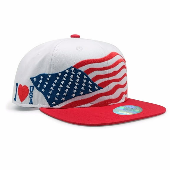 USA Flag Lady Liberty Snapback Hat for Men Women Adjustable Baseball Cap