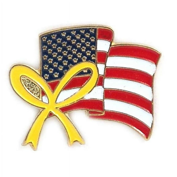 USA Flag Lapel Pin with Ribbon 12 Pack