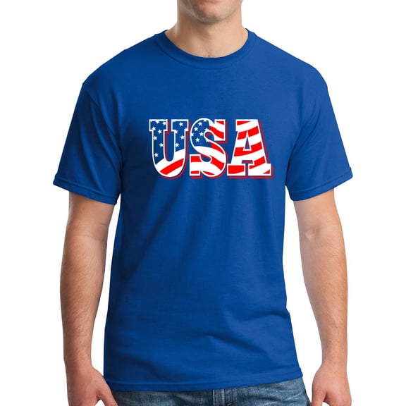 USA Flag Letters T-Shirt (2XL)