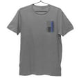 thumbnail image 1 of USA Flag Men's Blue Lives Matter Tee Chest, Charcoal, 2XL, 1 of 3