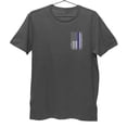 thumbnail image 1 of USA Flag Men's Blue Lives Matter Tee Chest, Dark Heather, 4XL, 1 of 3