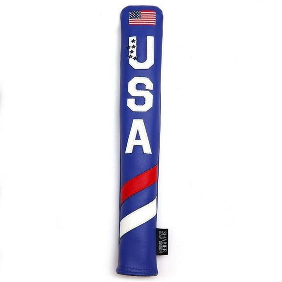 USA Flag PU Leather Golf Alignment Stick Headcover