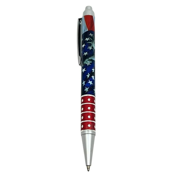 USA Flag Patriotic Pen with Soft Grip: 1CT