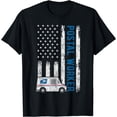 thumbnail image 1 of USA Flag Patriotic Postal Worker Mailman Mail Lady Novelty T-Shirt, 1 of 3