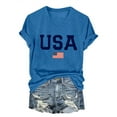 thumbnail image 1 of USA Flag Patriotic Shirts for Women V-Neck Summer Tops 2026 American Independence Day Tee Lightweight Blouses, 1 of 3