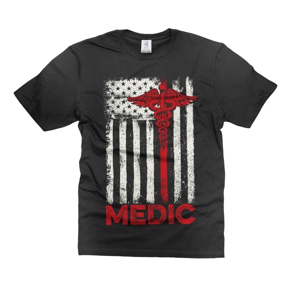 USA Flag Patriotic Tee Shirt EMT Nurse T-Shirt Doctor Healthcare Paramedic Medic Flag Shirt